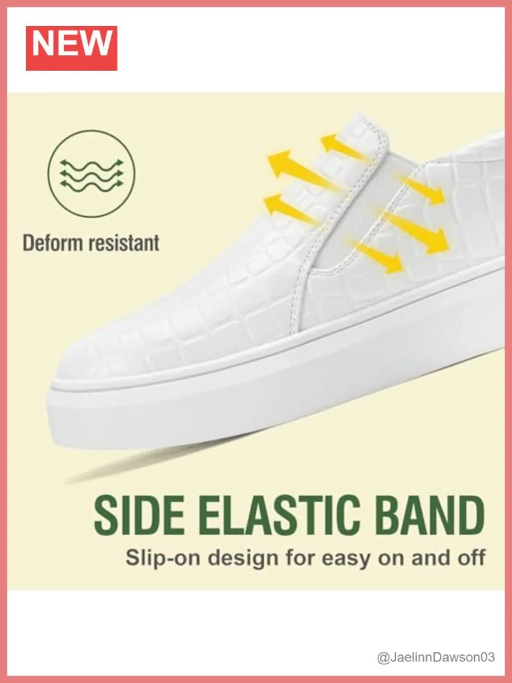 Women's Slip On Fashion Sneakers with Side Zipper Memory Foam